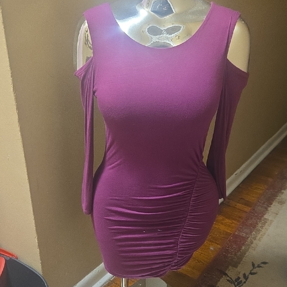 Elegant Purple Midi Dress